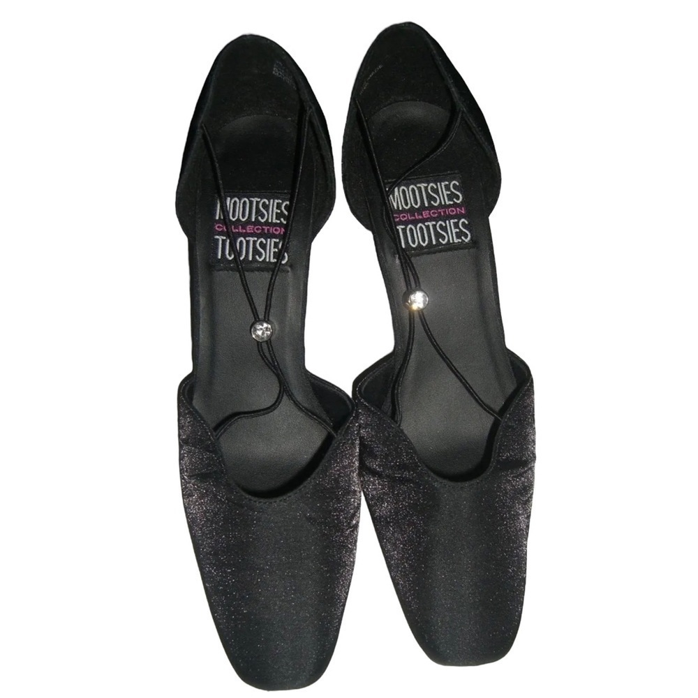 90's Vintage Mootsies Tootsies Collection Heels Rhinestone 7.5 Shoes Retro y2k